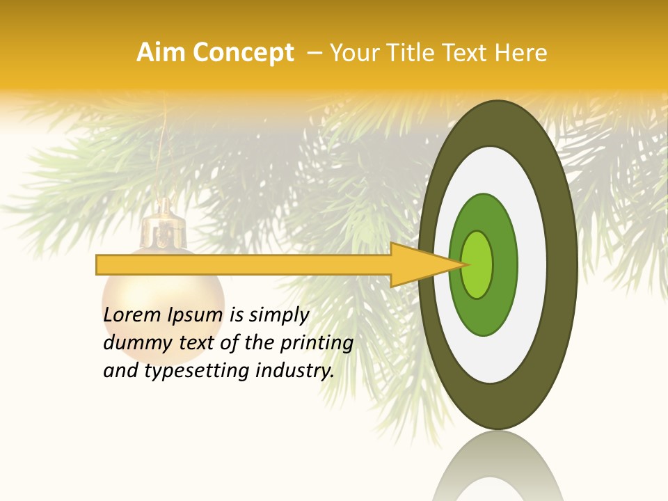 Decoration Golden Branch PowerPoint Template