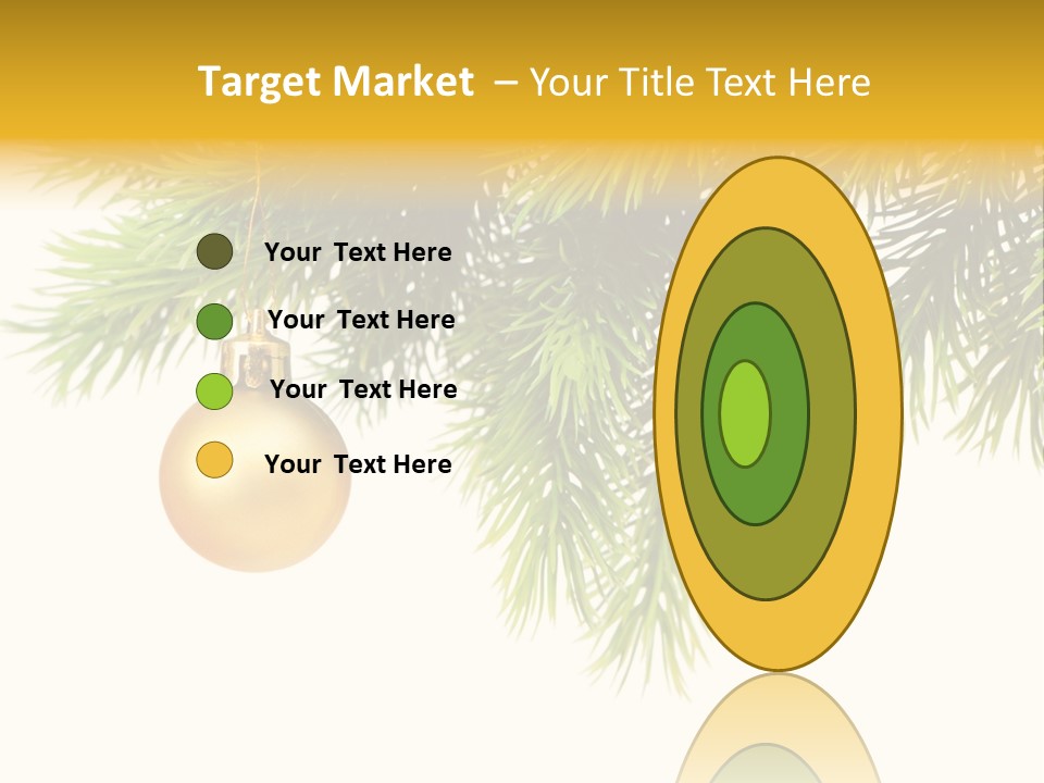 Decoration Golden Branch PowerPoint Template