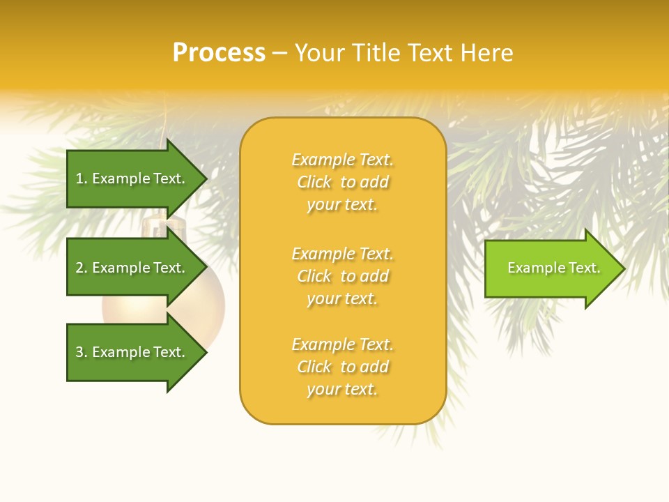 Decoration Golden Branch PowerPoint Template