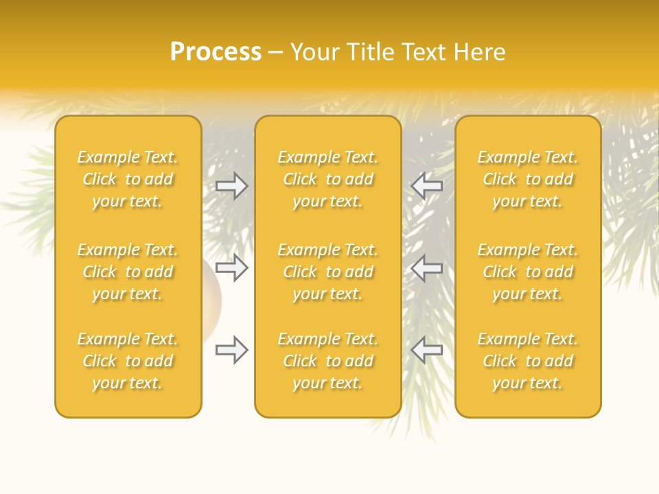 Decoration Golden Branch PowerPoint Template