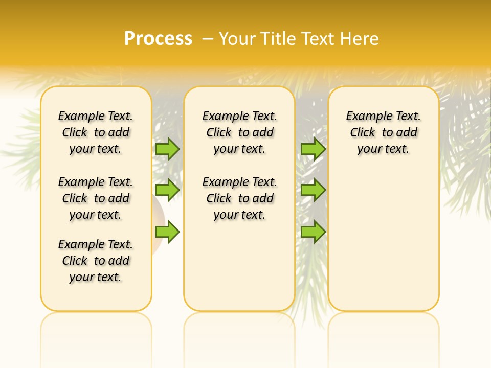Decoration Golden Branch PowerPoint Template
