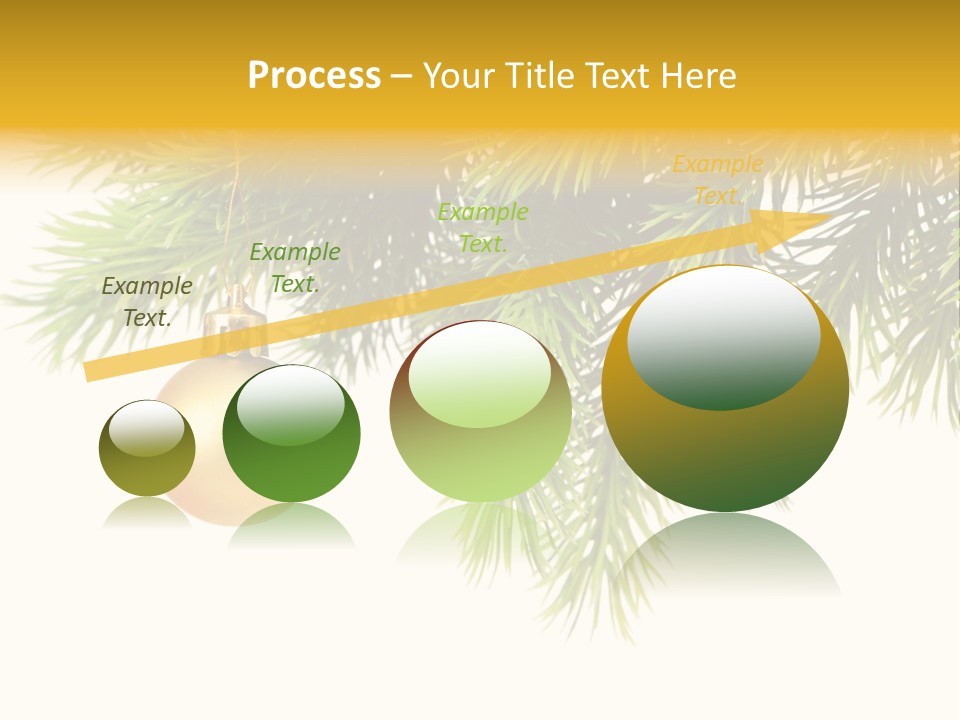 Decoration Golden Branch PowerPoint Template