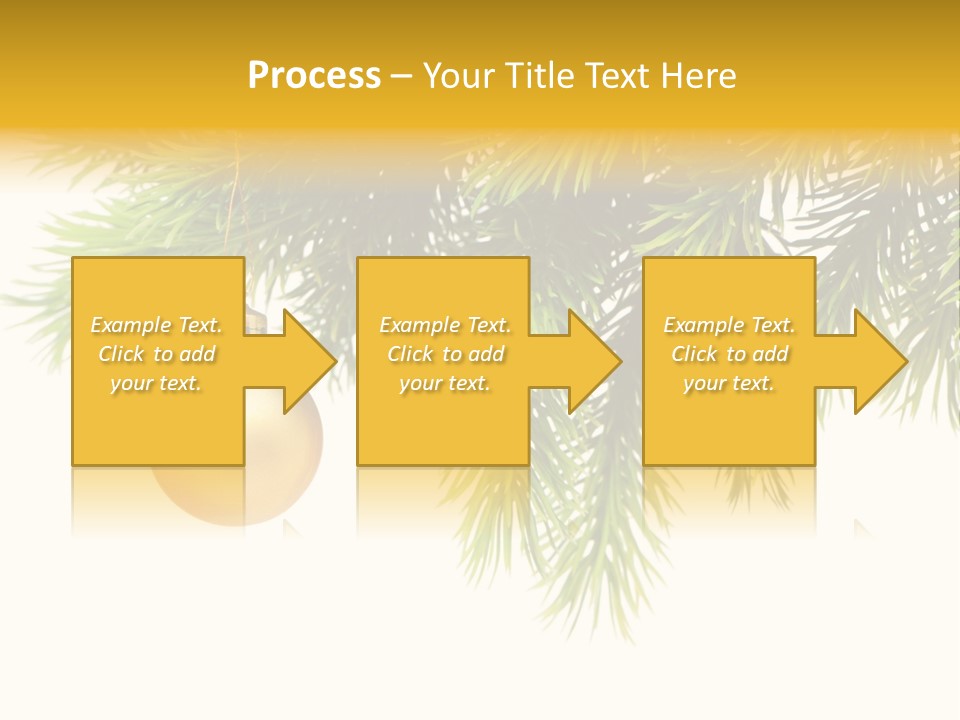 Decoration Golden Branch PowerPoint Template
