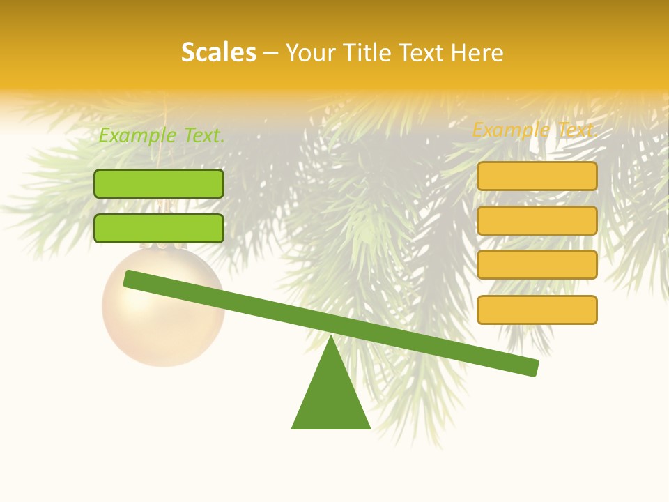 Decoration Golden Branch PowerPoint Template