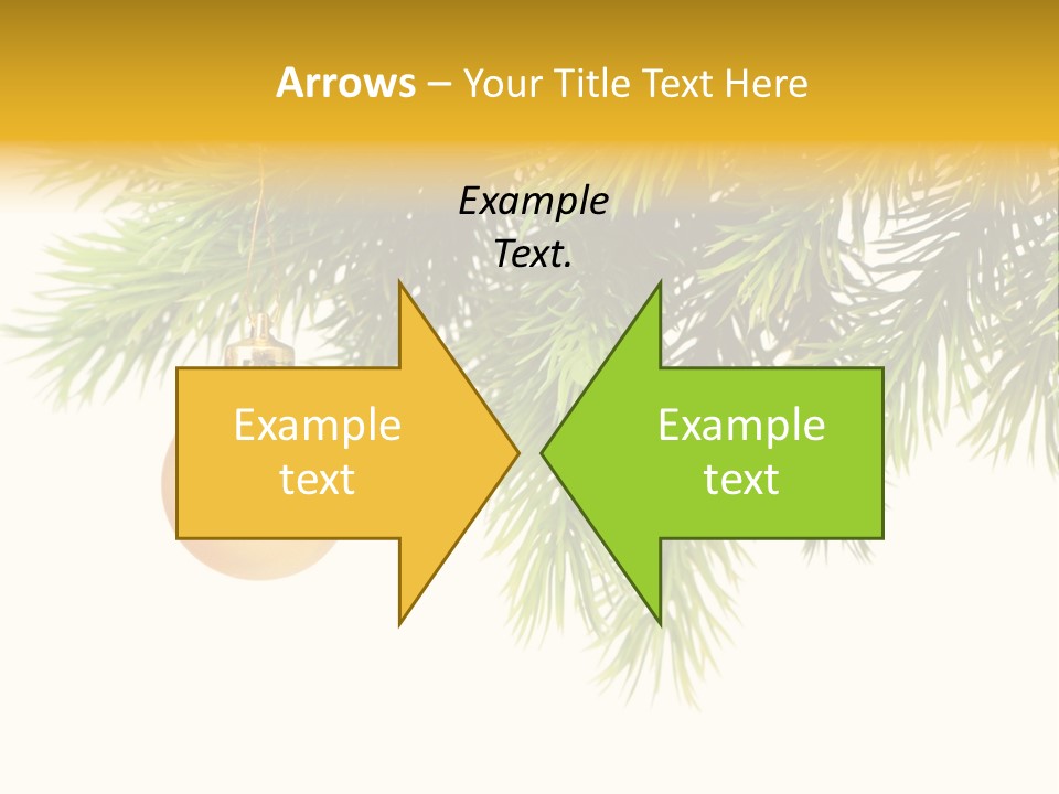 Decoration Golden Branch PowerPoint Template