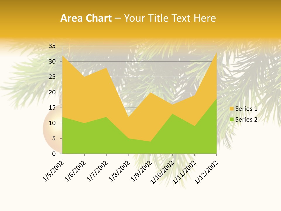 Decoration Golden Branch PowerPoint Template
