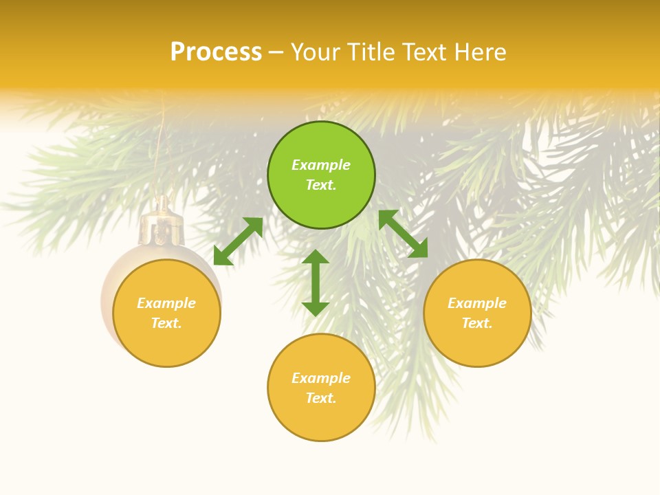 Decoration Golden Branch PowerPoint Template
