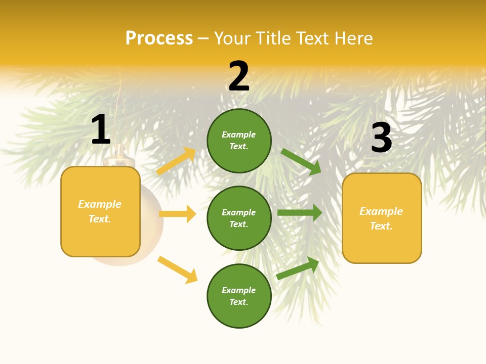 Decoration Golden Branch PowerPoint Template