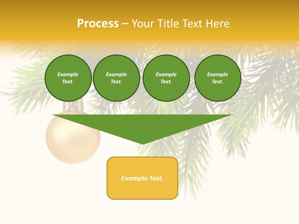 Decoration Golden Branch PowerPoint Template