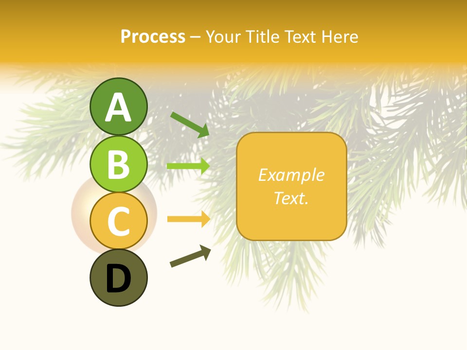 Decoration Golden Branch PowerPoint Template