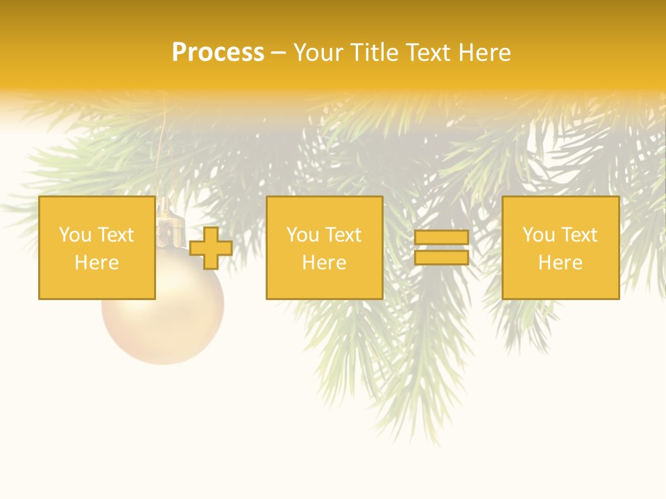 Decoration Golden Branch PowerPoint Template