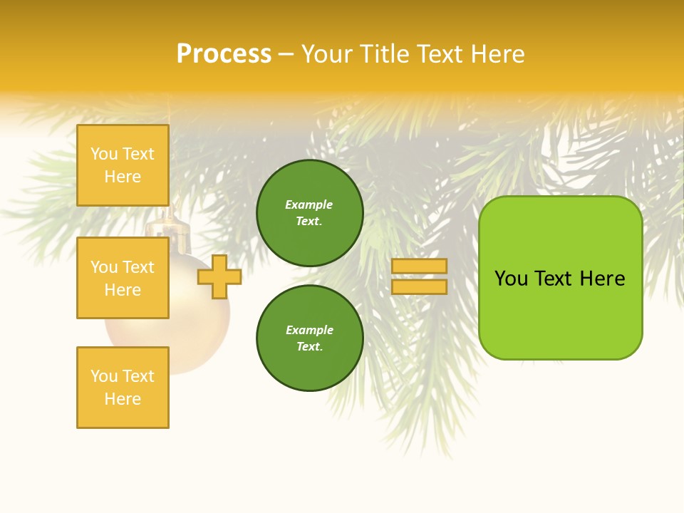 Decoration Golden Branch PowerPoint Template