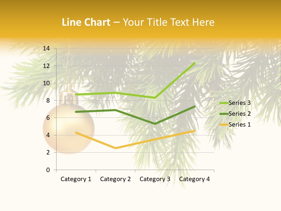 Decoration Golden Branch PowerPoint Template