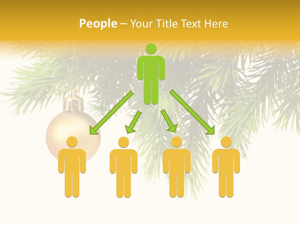 Decoration Golden Branch PowerPoint Template