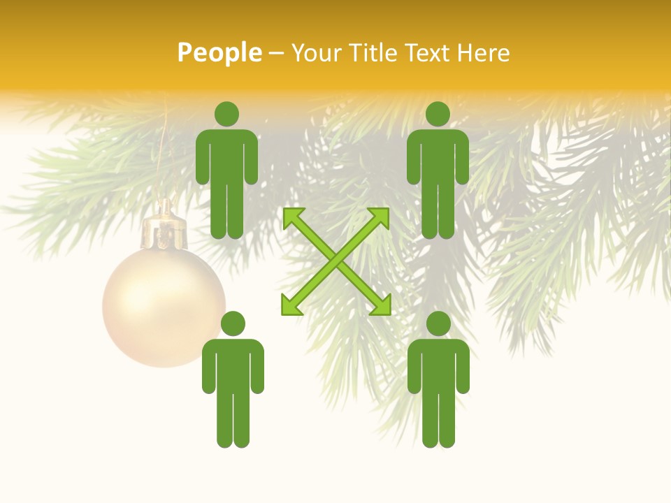 Decoration Golden Branch PowerPoint Template