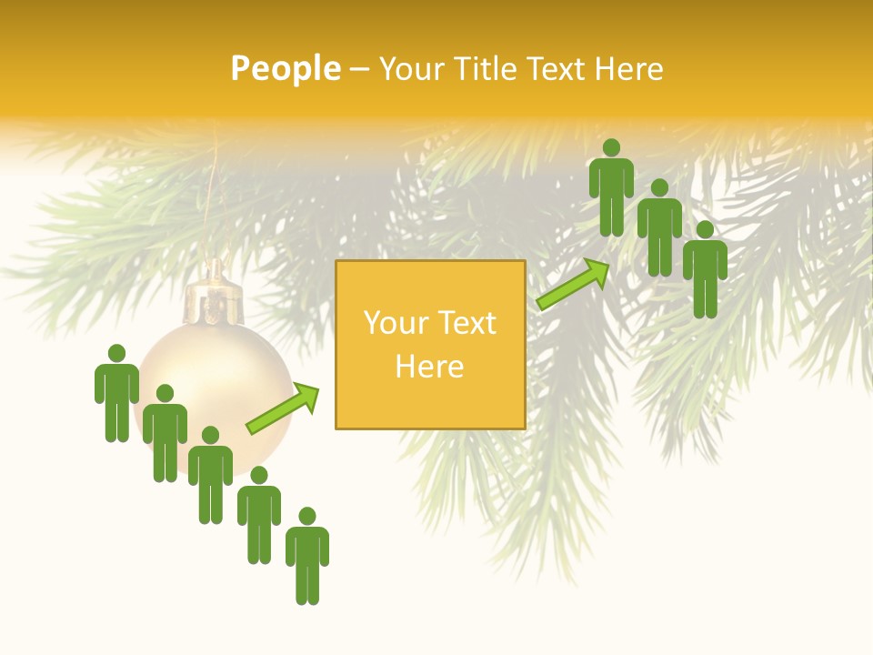 Decoration Golden Branch PowerPoint Template