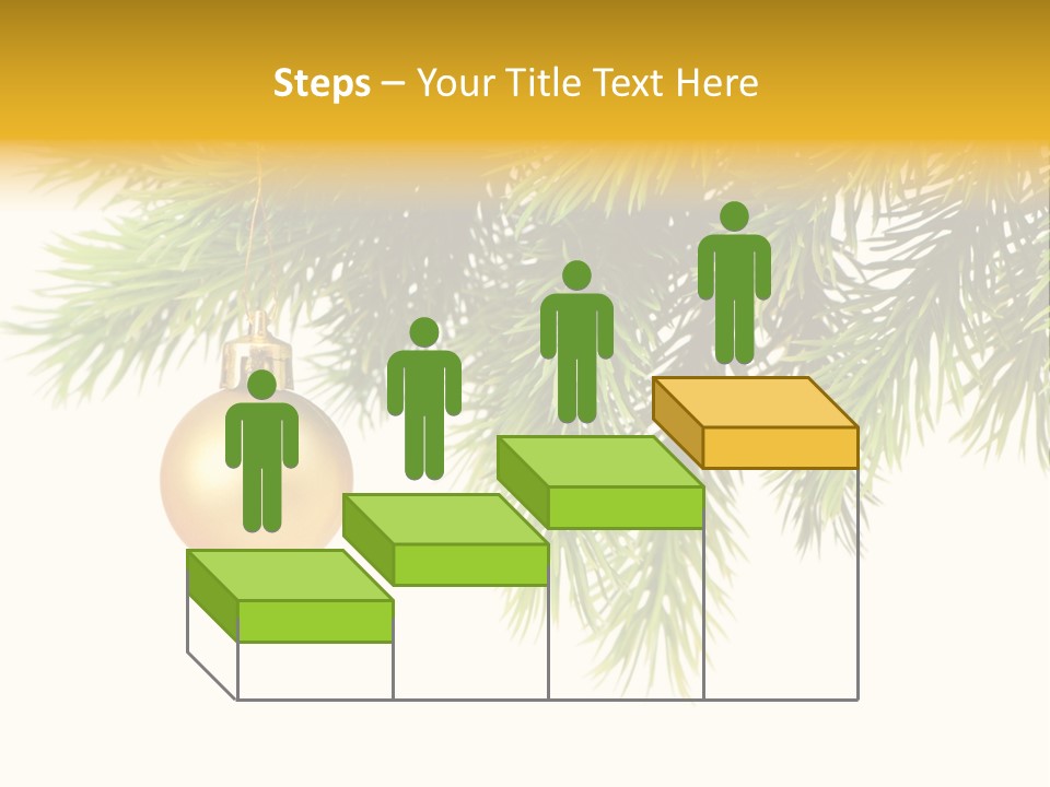 Decoration Golden Branch PowerPoint Template