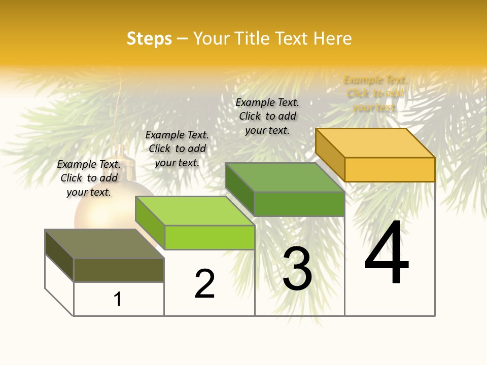 Decoration Golden Branch PowerPoint Template