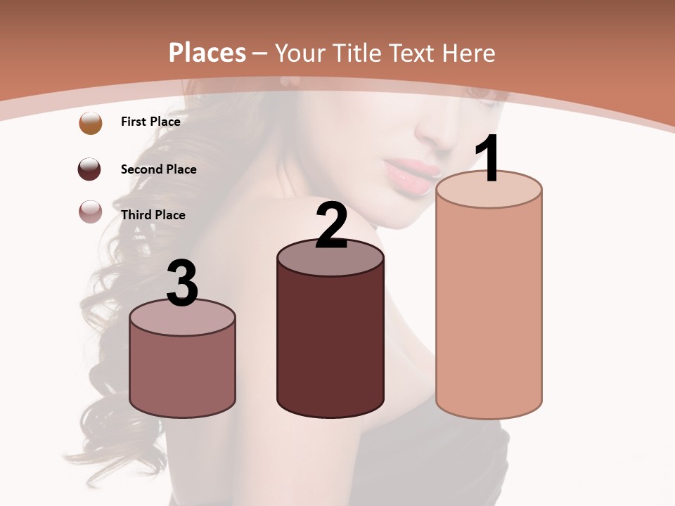 Woman Looking Up Profile PowerPoint Template