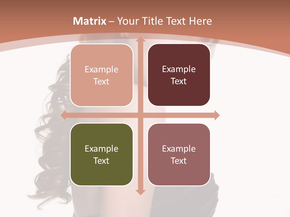 Woman Looking Up Profile PowerPoint Template