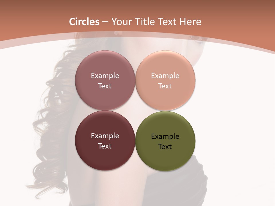 Woman Looking Up Profile PowerPoint Template