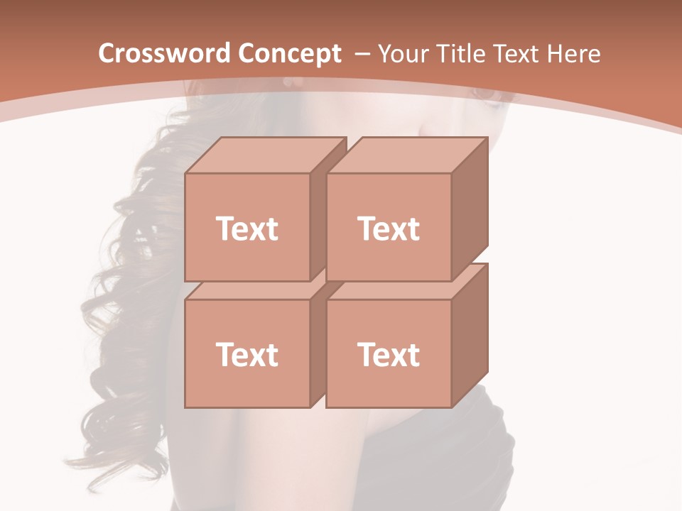 Woman Looking Up Profile PowerPoint Template