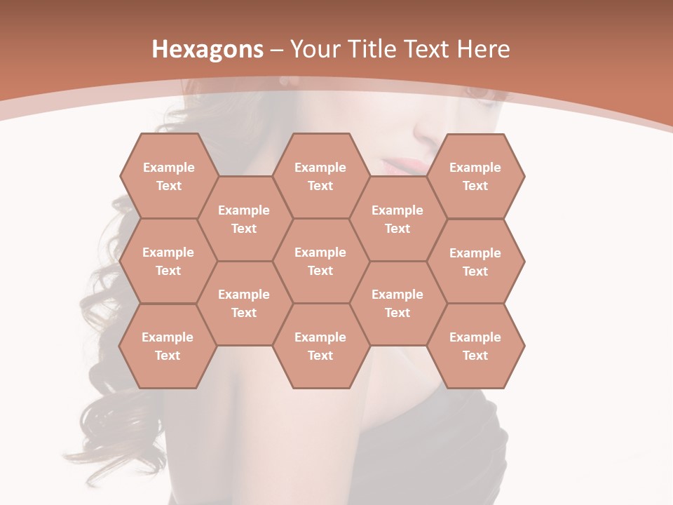 Woman Looking Up Profile PowerPoint Template