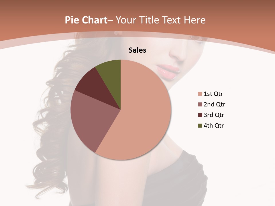 Woman Looking Up Profile PowerPoint Template