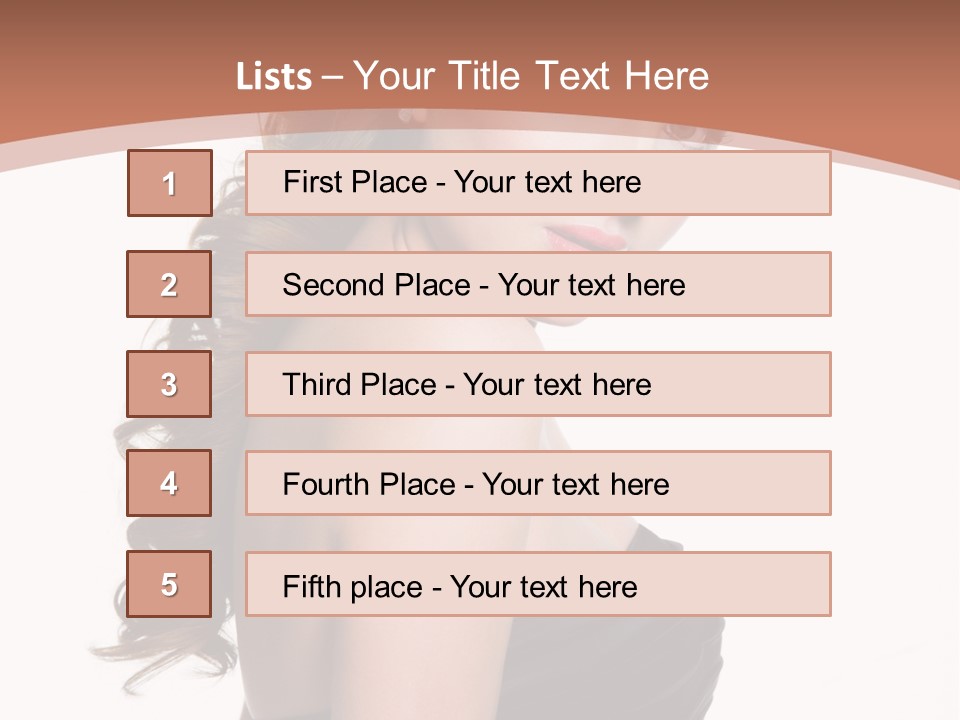 Woman Looking Up Profile PowerPoint Template