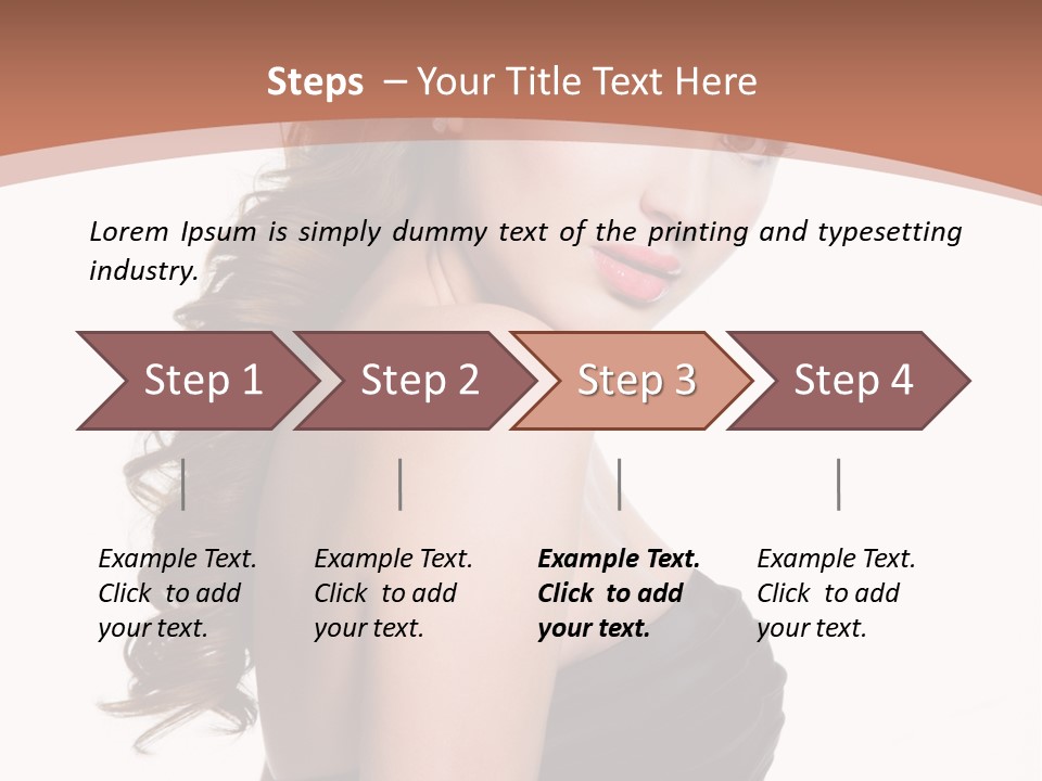 Woman Looking Up Profile PowerPoint Template