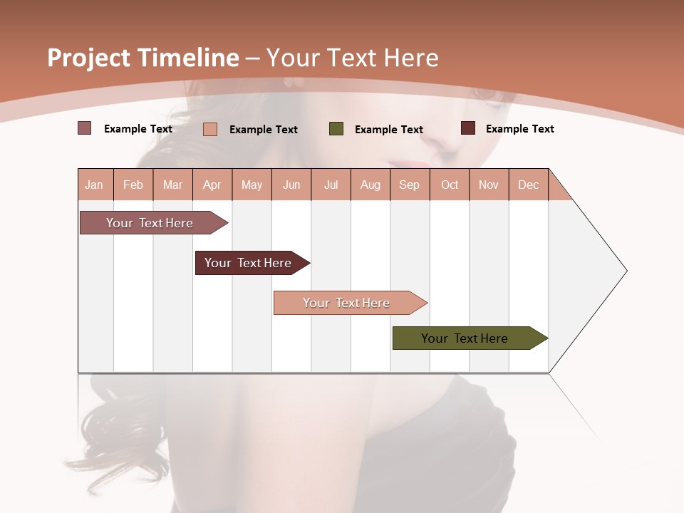 Woman Looking Up Profile PowerPoint Template