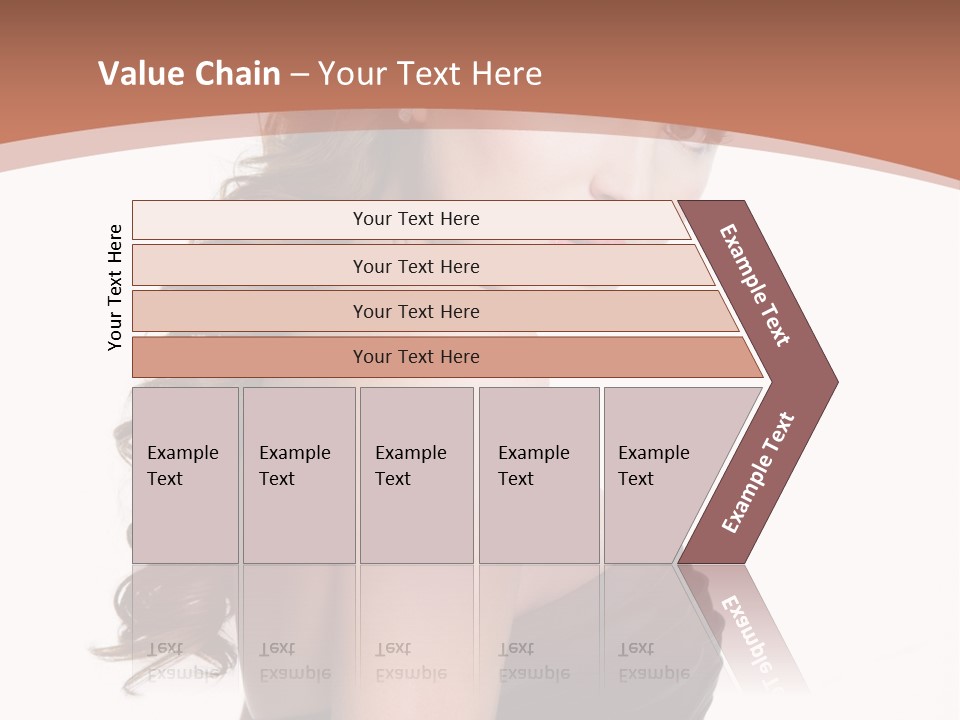 Woman Looking Up Profile PowerPoint Template