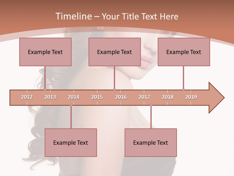 Woman Looking Up Profile PowerPoint Template