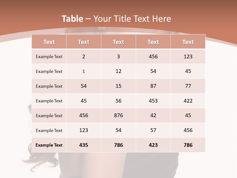 Woman Looking Up Profile PowerPoint Template