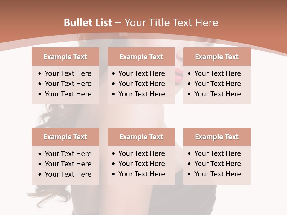 Woman Looking Up Profile PowerPoint Template