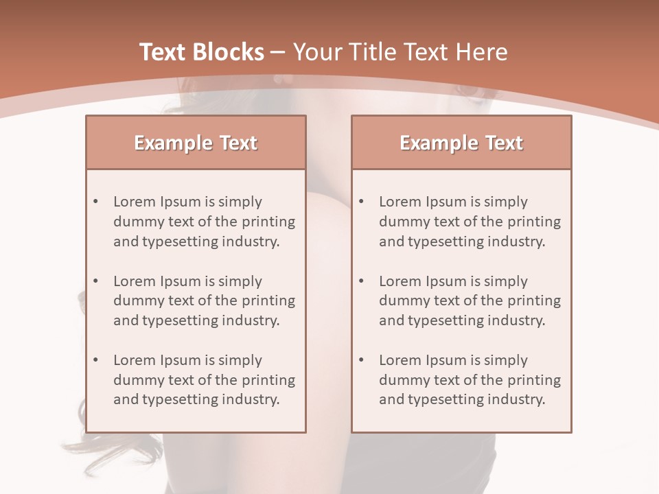 Woman Looking Up Profile PowerPoint Template
