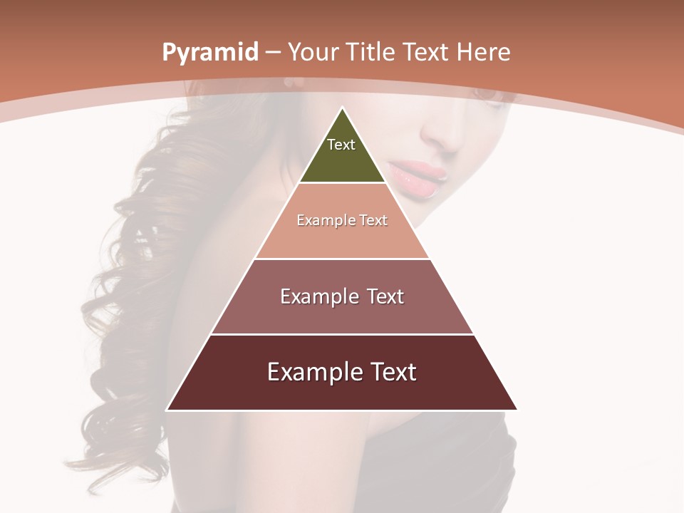 Woman Looking Up Profile PowerPoint Template