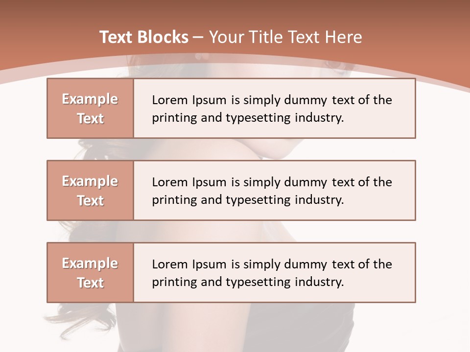 Woman Looking Up Profile PowerPoint Template