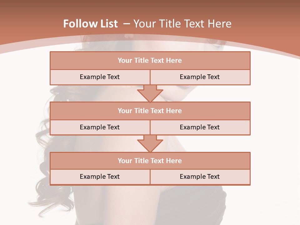 Woman Looking Up Profile PowerPoint Template