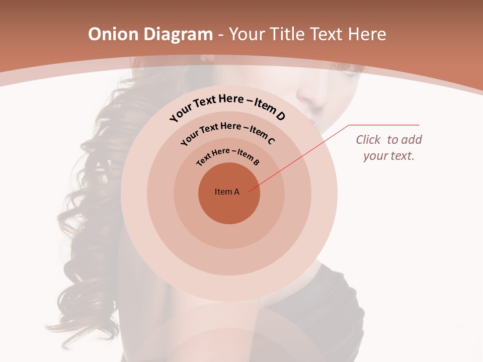 Woman Looking Up Profile PowerPoint Template