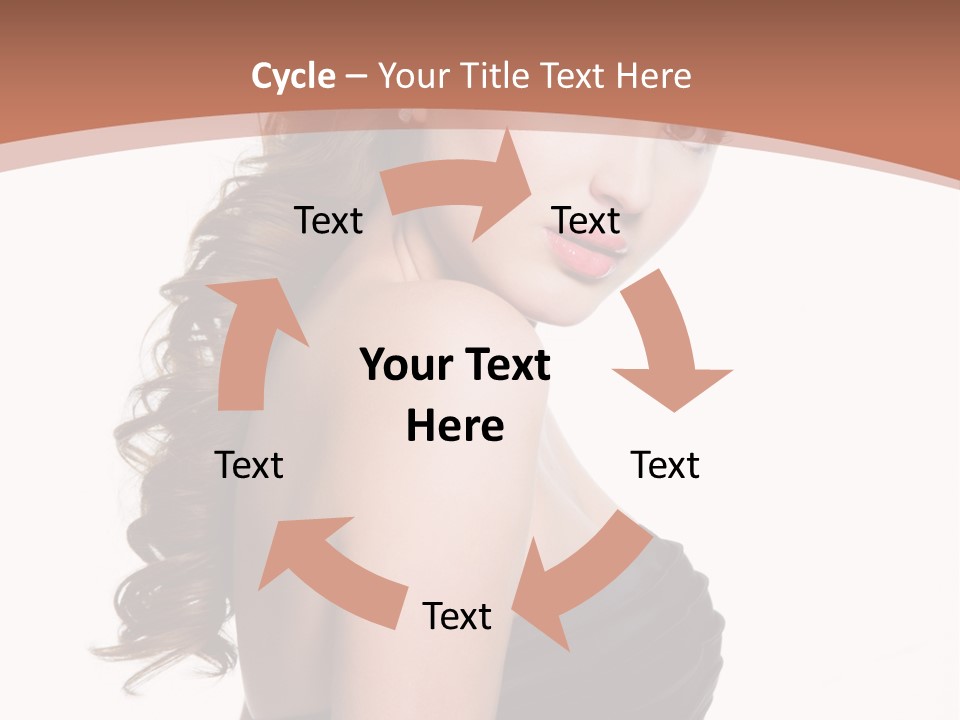 Woman Looking Up Profile PowerPoint Template