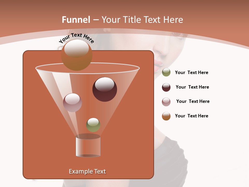 Woman Looking Up Profile PowerPoint Template