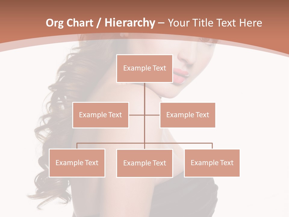 Woman Looking Up Profile PowerPoint Template