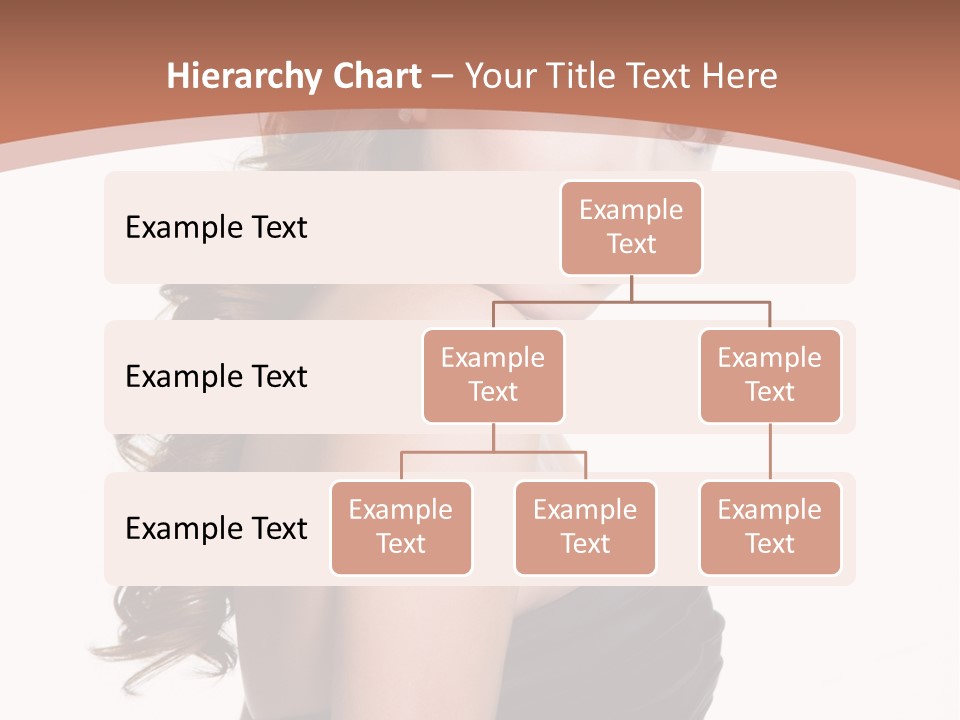 Woman Looking Up Profile PowerPoint Template