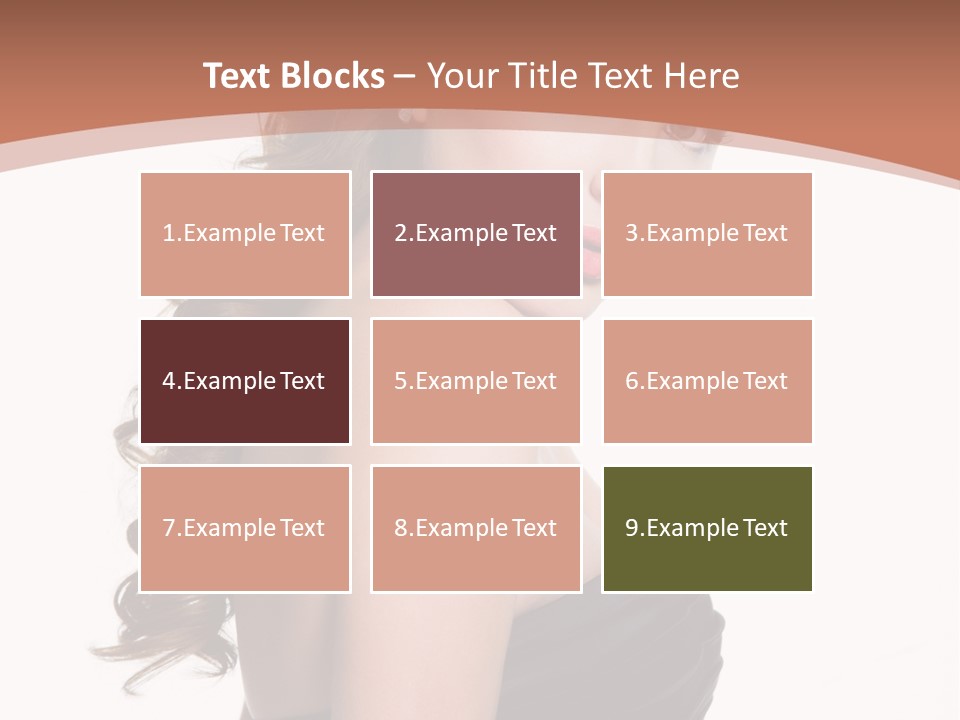 Woman Looking Up Profile PowerPoint Template