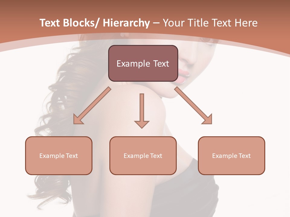 Woman Looking Up Profile PowerPoint Template