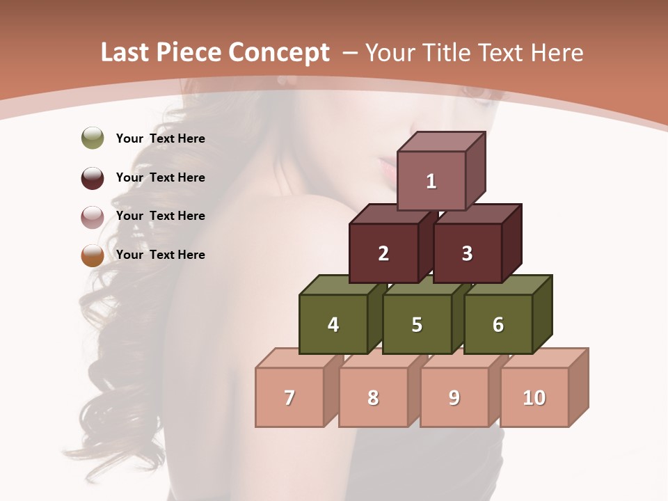 Woman Looking Up Profile PowerPoint Template