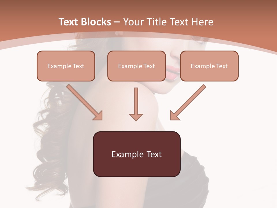 Woman Looking Up Profile PowerPoint Template