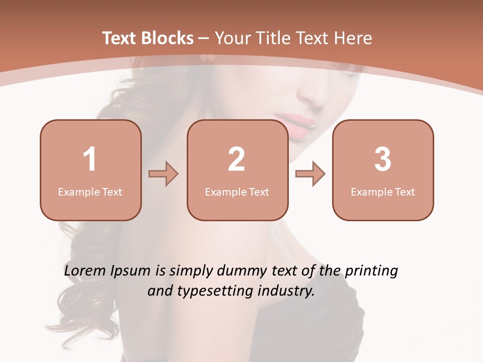 Woman Looking Up Profile PowerPoint Template