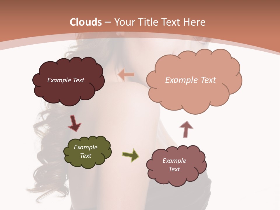 Woman Looking Up Profile PowerPoint Template